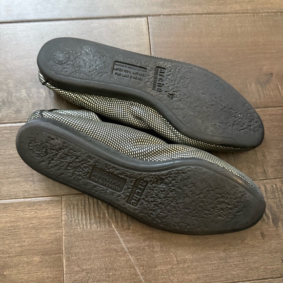 ARCHE Metallic Print Ballerinas Flats Slip Ons Shoes 39 - Picture 7 of 8